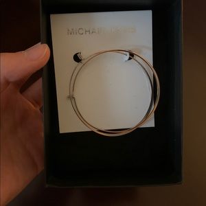 Michael Kors Rose Gold Hoop Earrings With Box SOLD